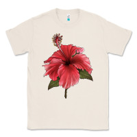 Natural Puerto Rican Hibiscus Flower Illustrations Classic Tee - LillyAllenDesigns