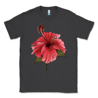Smoke Puerto Rican Hibiscus Flower Illustrations Classic Tee - LillyAllenDesigns