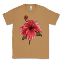 Toasted Coconut Puerto Rican Hibiscus Flower Illustrations Classic Tee - LillyAllenDesigns