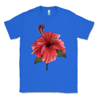 True Royal Puerto Rican Hibiscus Flower Illustrations Classic Tee - LillyAllenDesigns