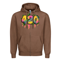 Chestnut 420 cannabis Zipper Hoodie - Artiststas
