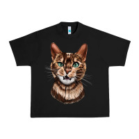 Black Bengal Cat Face Urban Heavy Tee - LillyAllenDesigns