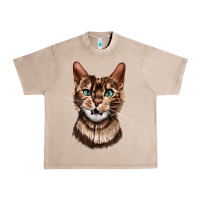 French Oak Bengal Cat Face Urban Heavy Tee - LillyAllenDesigns