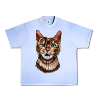 Grape Ice Bengal Cat Face Urban Heavy Tee - LillyAllenDesigns
