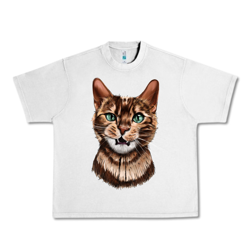 Bengal Cat Face Urban Heavy Tee by LillyAllenDesigns | Teevron