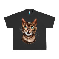 Pigment Black Bengal Cat Face Urban Heavy Tee - LillyAllenDesigns