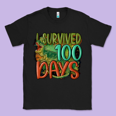 I Survived 100 Days Classic Tee Designed By Maliassmallbusiness