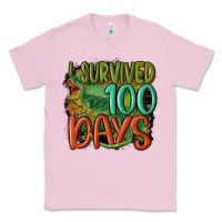 Bubblegum Pink i survived 100 days Classic Tee - MaliasSmallBusiness