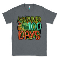 Charcoal Heather i survived 100 days Classic Tee - MaliasSmallBusiness