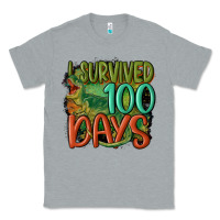 Heather Grey i survived 100 days Classic Tee - MaliasSmallBusiness