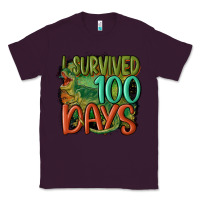 Plum i survived 100 days Classic Tee - MaliasSmallBusiness