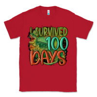Red i survived 100 days Classic Tee - MaliasSmallBusiness