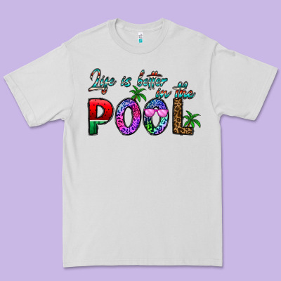 Life Is Better İn The Pool Premium Tee Designed By Cowhidedigitalart
