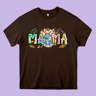 Easter Day Mama Heavy Core Tee Designed By Neo Western