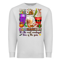 Dove Grey Hallothanksmas coffee cups Premium Sweatshirt - texasbilliewilder