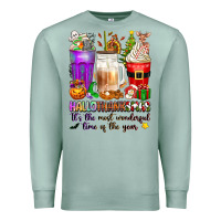 Seafoam Hallothanksmas coffee cups Premium Sweatshirt - texasbilliewilder