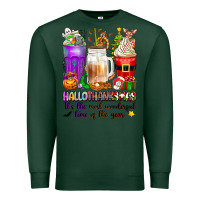 Sports Green Hallothanksmas coffee cups Premium Sweatshirt - texasbilliewilder