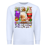 White Hallothanksmas coffee cups Premium Sweatshirt - texasbilliewilder