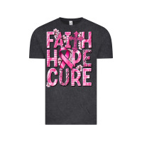 Vintage Black faith hope cure cancer Vintage Tee - NancyCooperArtShop