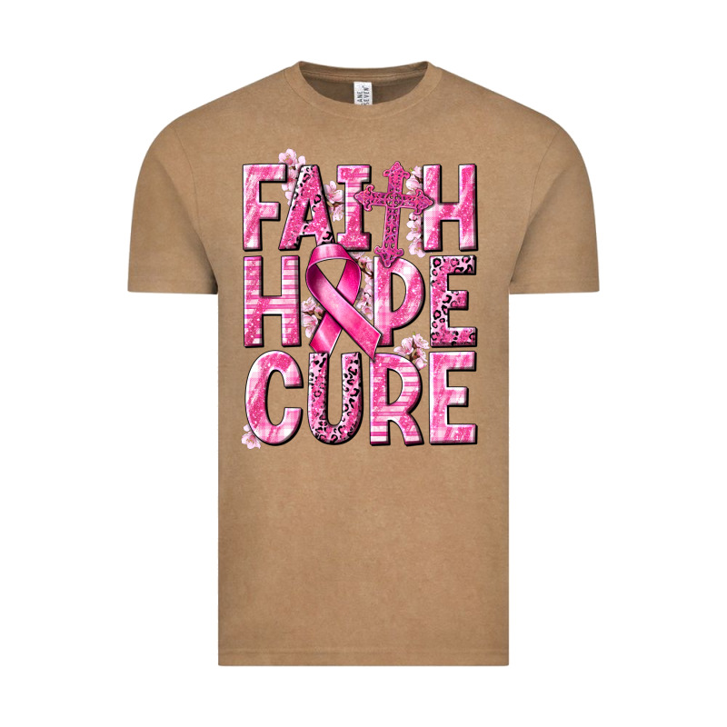 Faith Hope Cure Cancer Vintage Tee by NancyCooperArtShop | Teevron