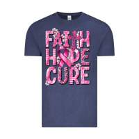 Vintage Denim faith hope cure cancer Vintage Tee - NancyCooperArtShop