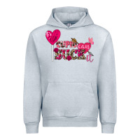 Heather Grey Cupid can suck it Valentine's Day Urban Hoodie - FaDigitalArtStudio