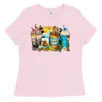 Bubblegum Pink louisiana coffee cups Ladies Tee - Zillion Design Studio