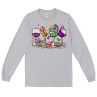 Moon Dust mardi gras wine glasses Long Sleeve Tee - MaliasSmallBusiness