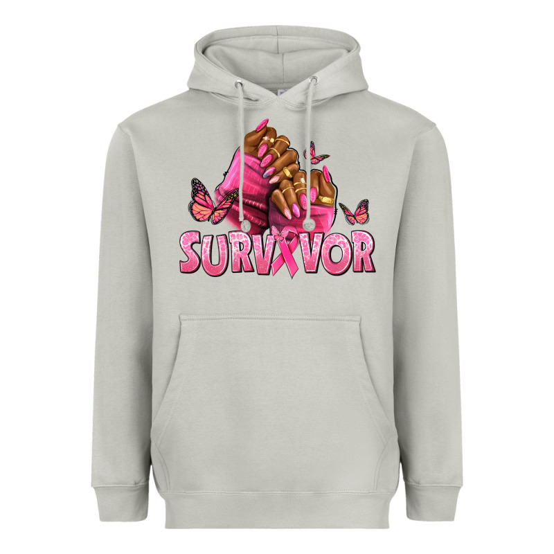 Breast Cancer Survivor Afro Nails Heavyweight Hoodie by NancyCooperArtShop | Teevron