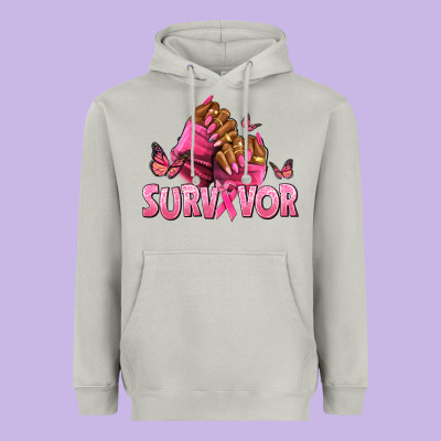 Breast Cancer Survivor Afro Nails Heavyweight Hoodie Designed By Nancycooperartshop