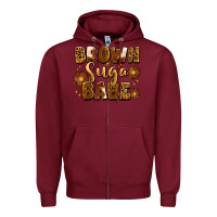 Burgundy brown suga babe Zipper Hoodie - Artiststas
