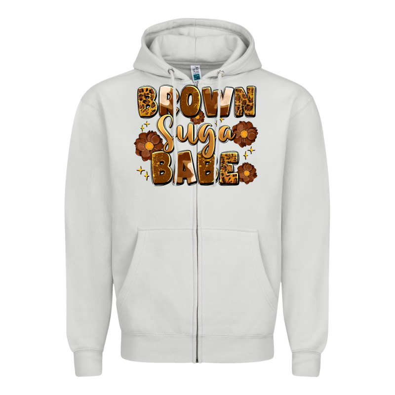 Brown Suga Babe Zipper Hoodie by Artiststas | Teevron
