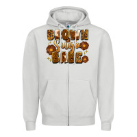 Dove Grey brown suga babe Zipper Hoodie - Artiststas