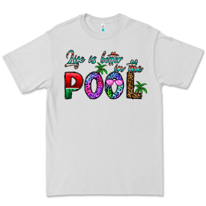 Life Is Better İn The Pool Premium Tee by CowhideDigitalArt | Teevron