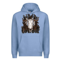 Colony Blue Simmer down Cowboy Premium Hoodie - HowdyJamesFarm