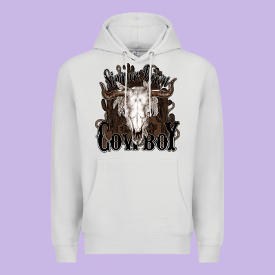 Simmer Down Cowboy Premium Hoodie Designed By Howdyjamesfarm