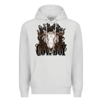 Dove Grey Simmer down Cowboy Premium Hoodie - HowdyJamesFarm