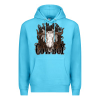 Ocean Blue Simmer down Cowboy Premium Hoodie - HowdyJamesFarm