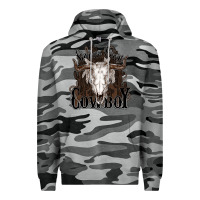 Slate Camo Simmer down Cowboy Premium Hoodie - HowdyJamesFarm