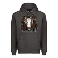 Smoke Simmer down Cowboy Premium Hoodie - HowdyJamesFarm