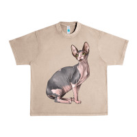 French Oak Sphynx Cat Urban Heavy Tee - LillyAllenDesigns