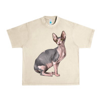 Sandshell Sphynx Cat Urban Heavy Tee - LillyAllenDesigns