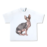 White Sphynx Cat Urban Heavy Tee - LillyAllenDesigns