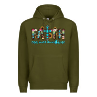 Army Green faith can move mountains Premium Hoodie - JahusDesignShop