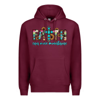 Burgundy faith can move mountains Premium Hoodie - JahusDesignShop