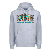 Heather Grey faith can move mountains Premium Hoodie - JahusDesignShop