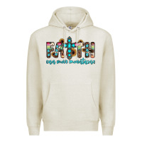 Oatmeal Heather faith can move mountains Premium Hoodie - JahusDesignShop