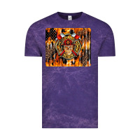 Cloud Purple Firefighter Skull Vintage Tee - LillyAllenDesigns