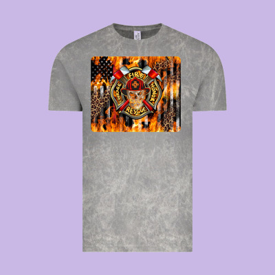 Firefighter Skull Vintage Tee Designed By Lillyallendesigns
