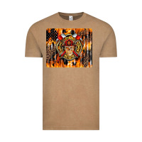 Vintage Coffee Firefighter Skull Vintage Tee - LillyAllenDesigns